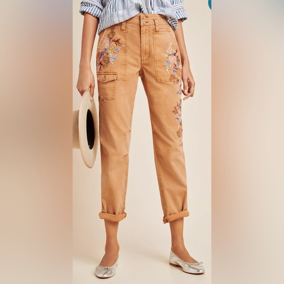 Anthropologie Wanderer Embroidered Cargo Pants - Picture 6 of 17